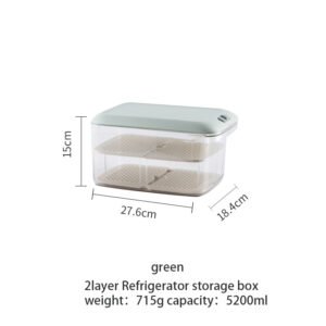NEW PET Refrigerator Food Storage Containers With Lid Kitchen