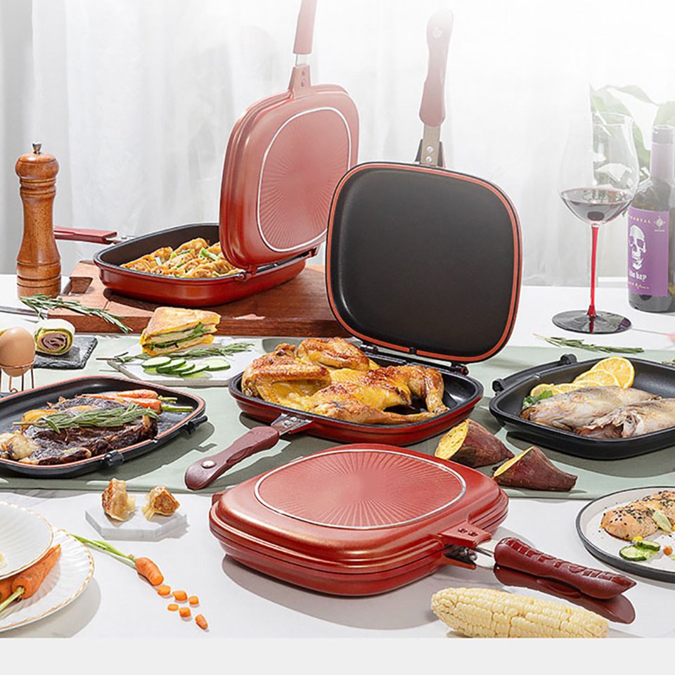 Double Side Frying Pan Non-stick Flip Frying Pan - Image 3