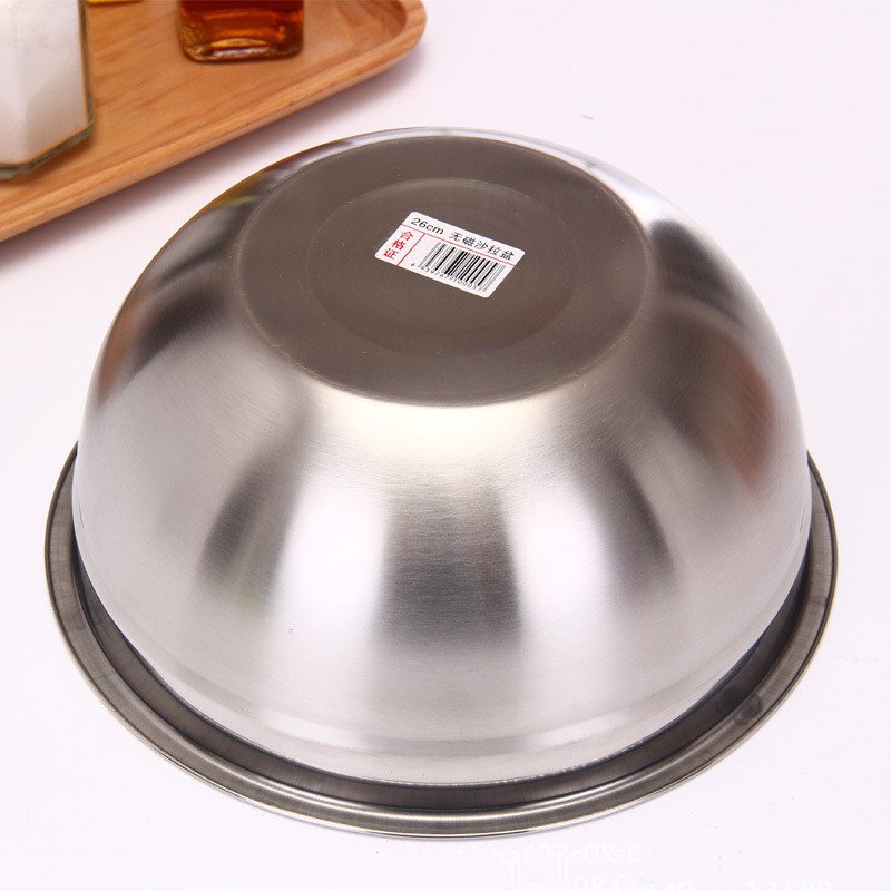Deepen Stainless Steel Basin Salad Mixing Bowl - Image 3
