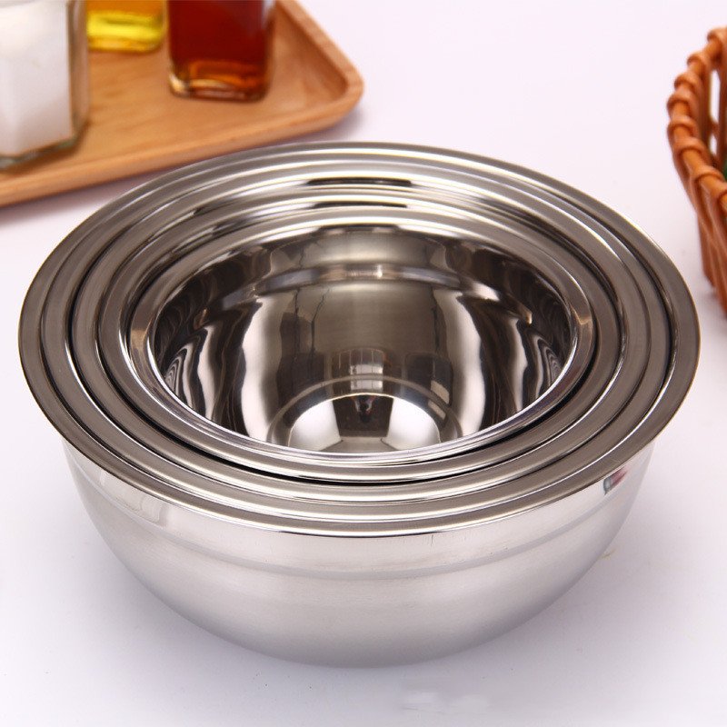 Deepen Stainless Steel Basin Salad Mixing Bowl - Image 2