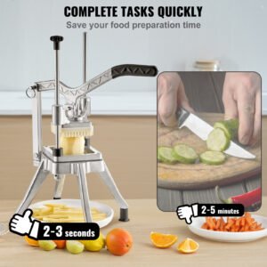 VEVOR Commercial Chopper Commercial Vegetable Chopper With 4 Blades Fruits Dicer